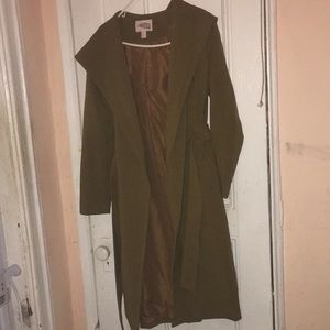 Forever 21 Olive Hooded Jacket